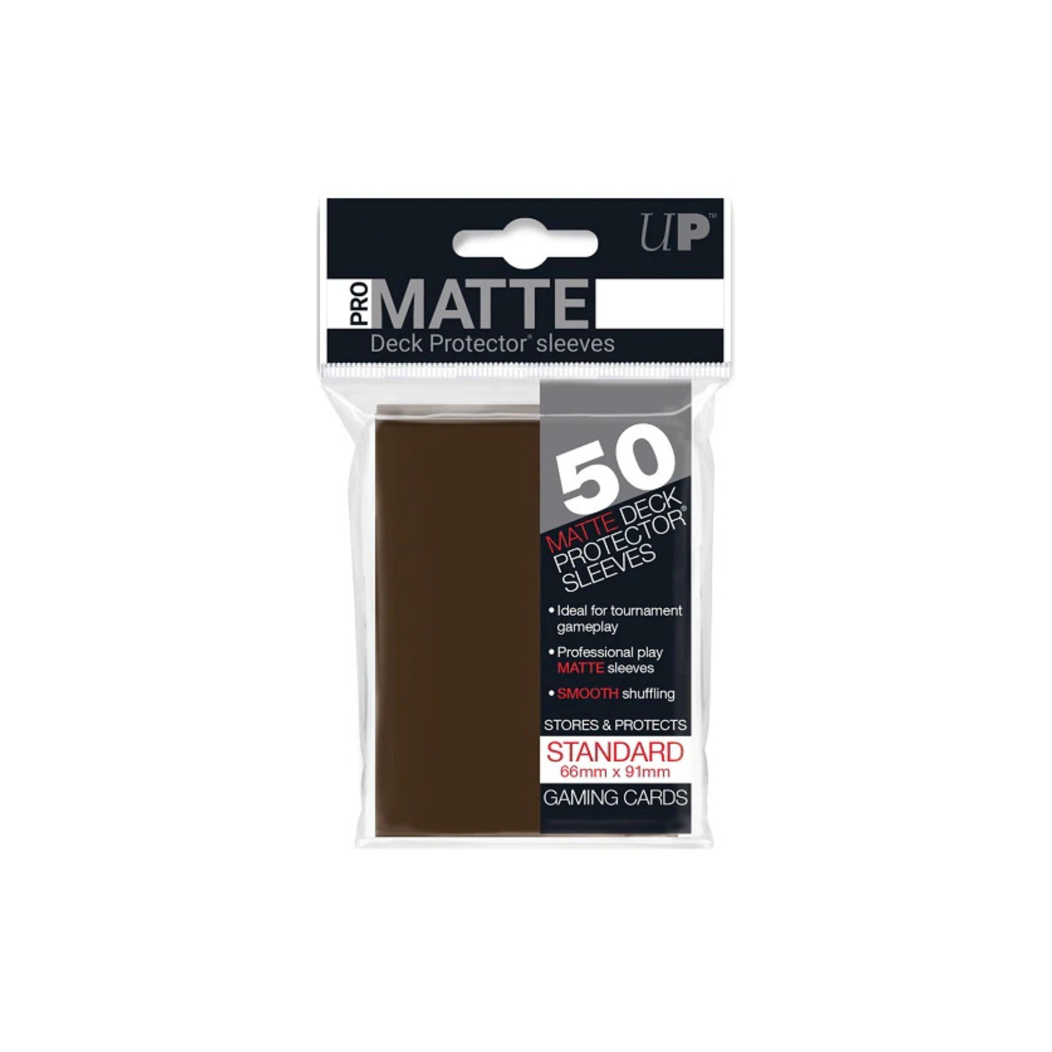 Ultra Pro 2.5" x 3.5" Matte Standard Deck Protector Brown Sleeves (50 Sleeves)