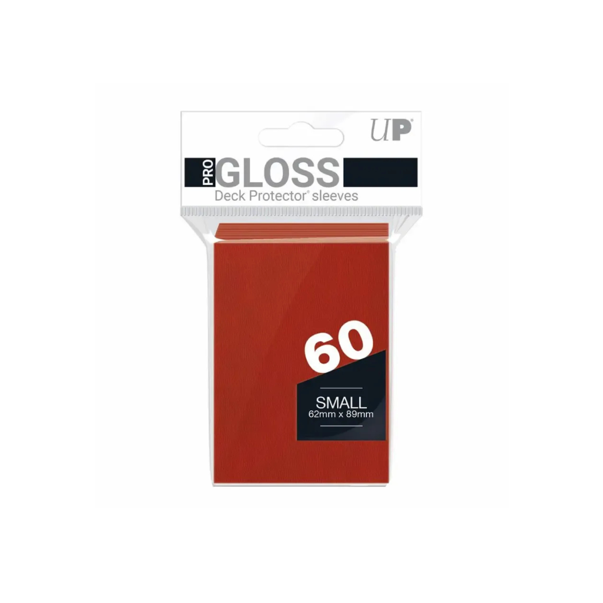 Ultra Pro Small Deck Protector Gloss Red Sleeves (60 Sleeves)