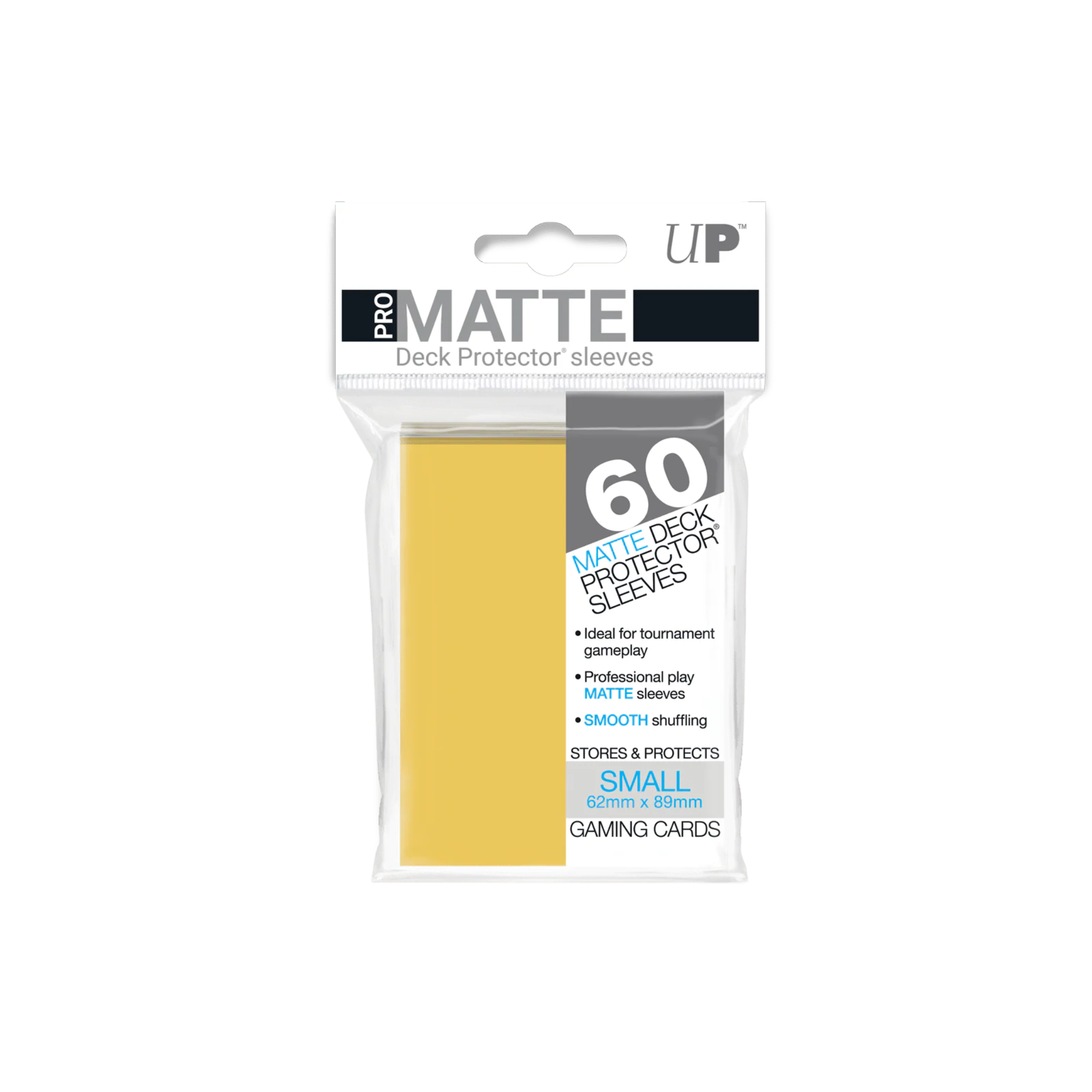 Ultra Pro Small Deck Protector Matte Yellow Sleeves (60 Sleeves)