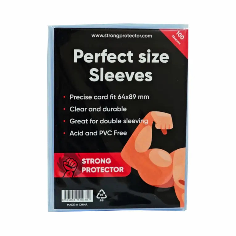 Strong Protector 64x89mm Perfect Size Trading Card Sleeves (100 Sleeves)