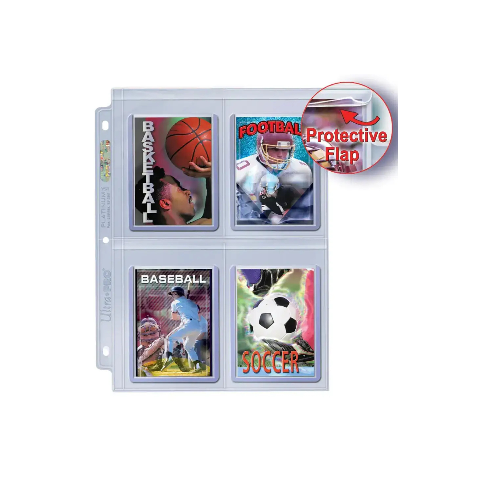 Ultra Pro Platinum Series 4 Pocket Secure Pages For Toploader Standard Size Cards (100 Pages)