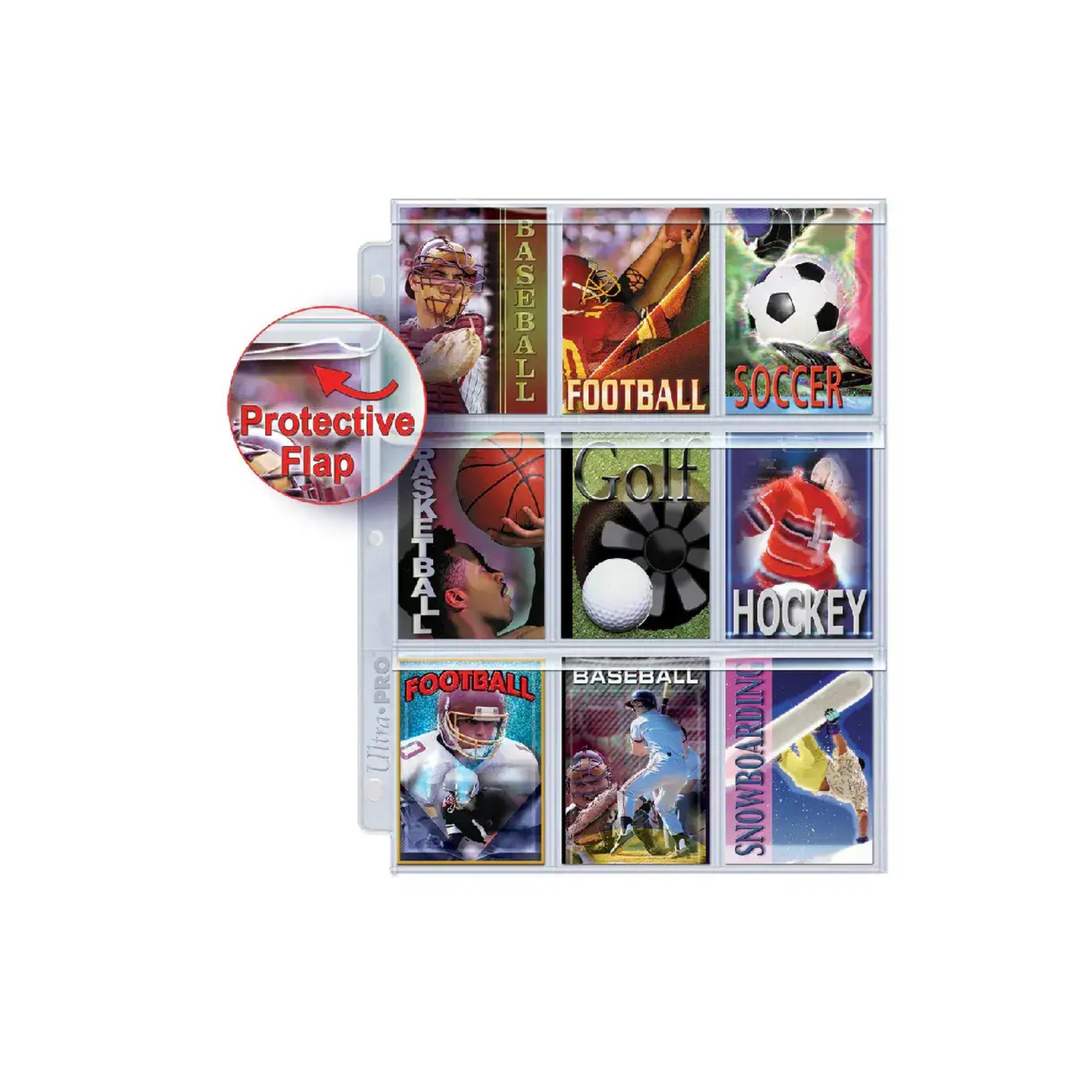 Ultra Pro Platinum Series 9 Pocket Secure Pages For Standard Size Cards (100 Pages)