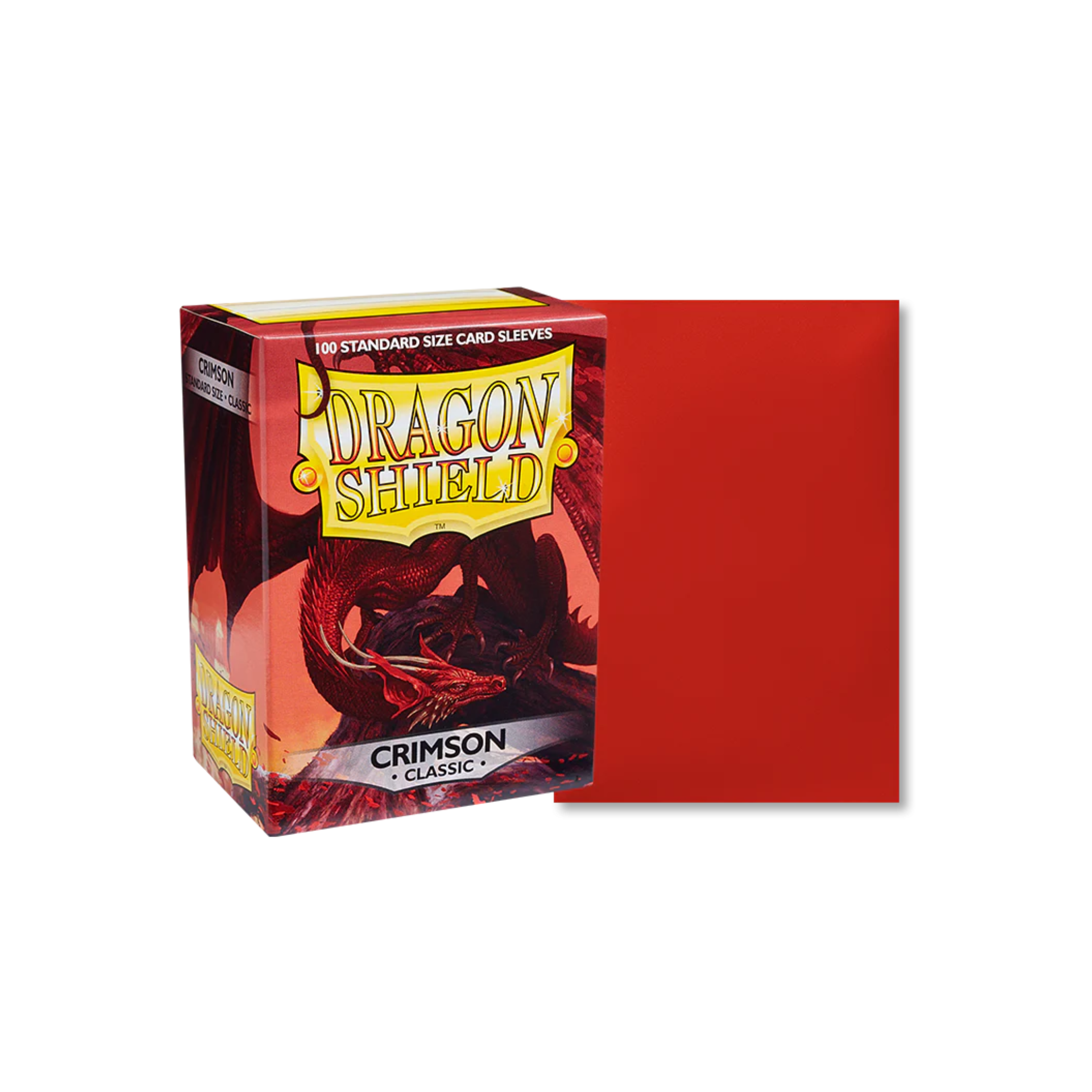 Dragon Shield Standard Deck Protector Classic Crimson Sleeves (100 Sleeves)