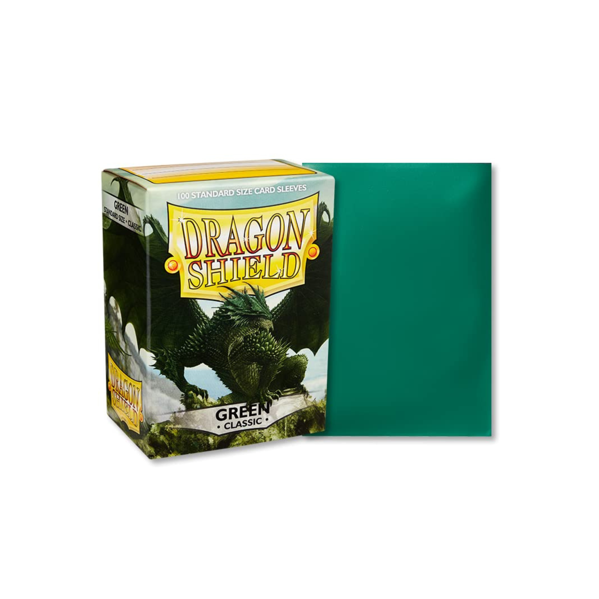 Dragon Shield Standard Deck Protector Classic Green Sleeves (100 Sleeves)