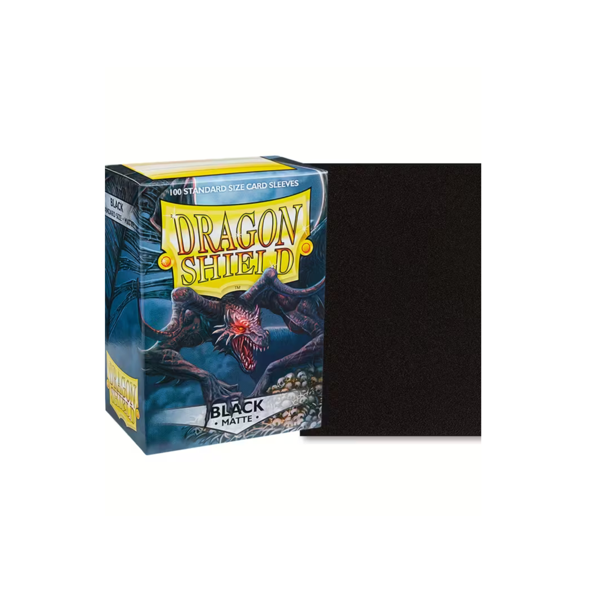 Dragon Shield Standard Deck Protector Matte Black Sleeves (100 Sleeves)