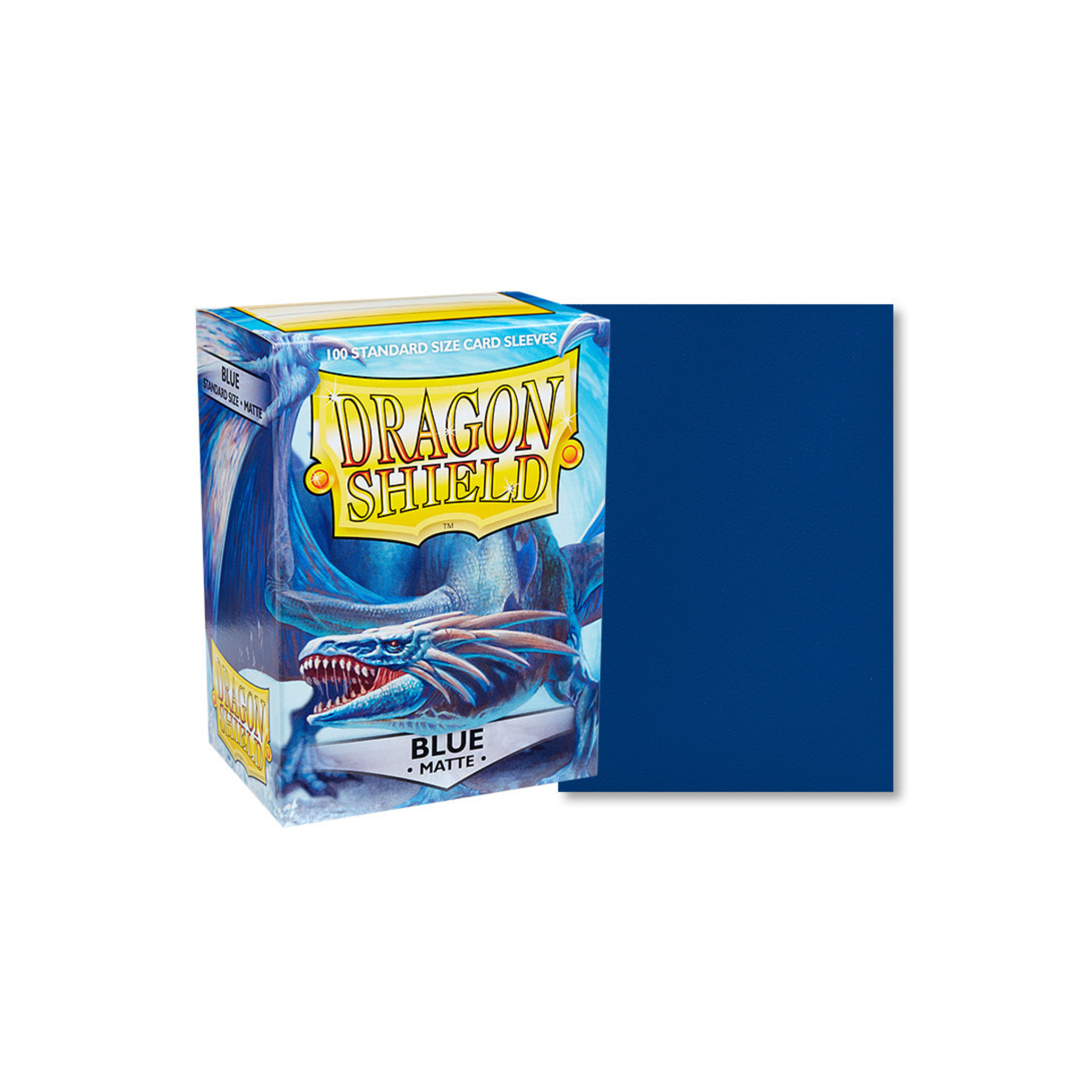 Dragon Shield Standard Deck Protector Matte Blue Sleeves (100 Sleeves)