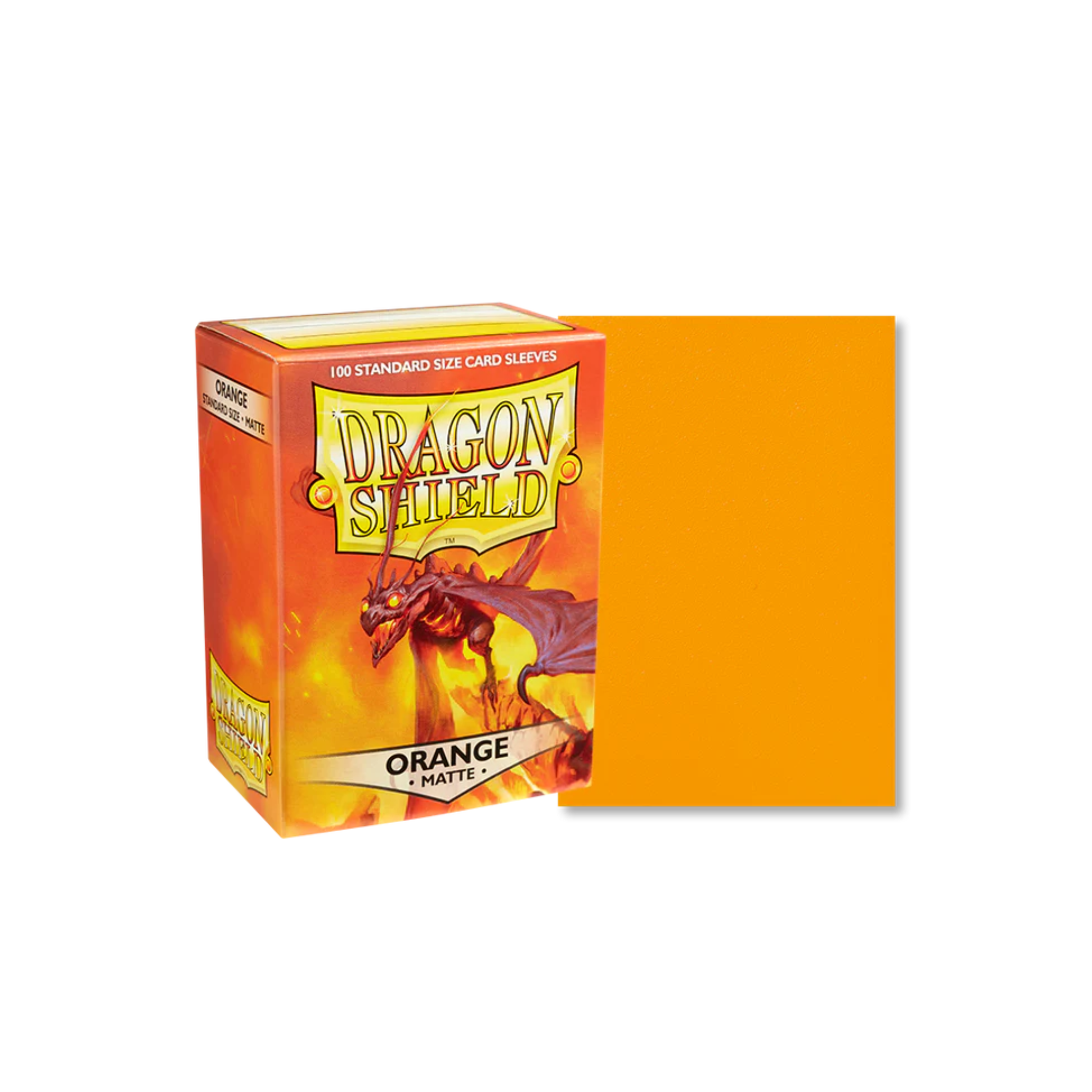Dragon Shield Standard Deck Protector Matte Orange Sleeves (100 Sleeves)