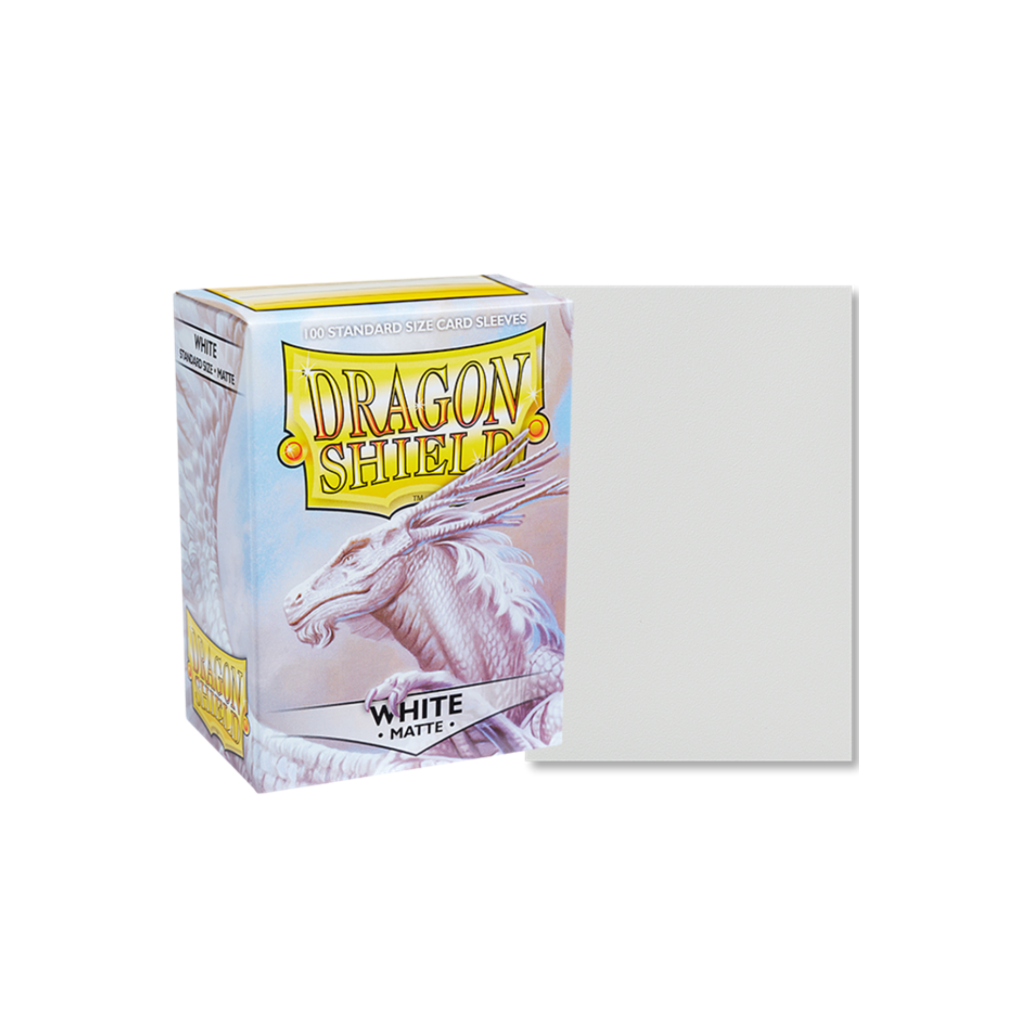 Dragon Shield Standard Deck Protector Matte White Sleeves (100 Sleeves)