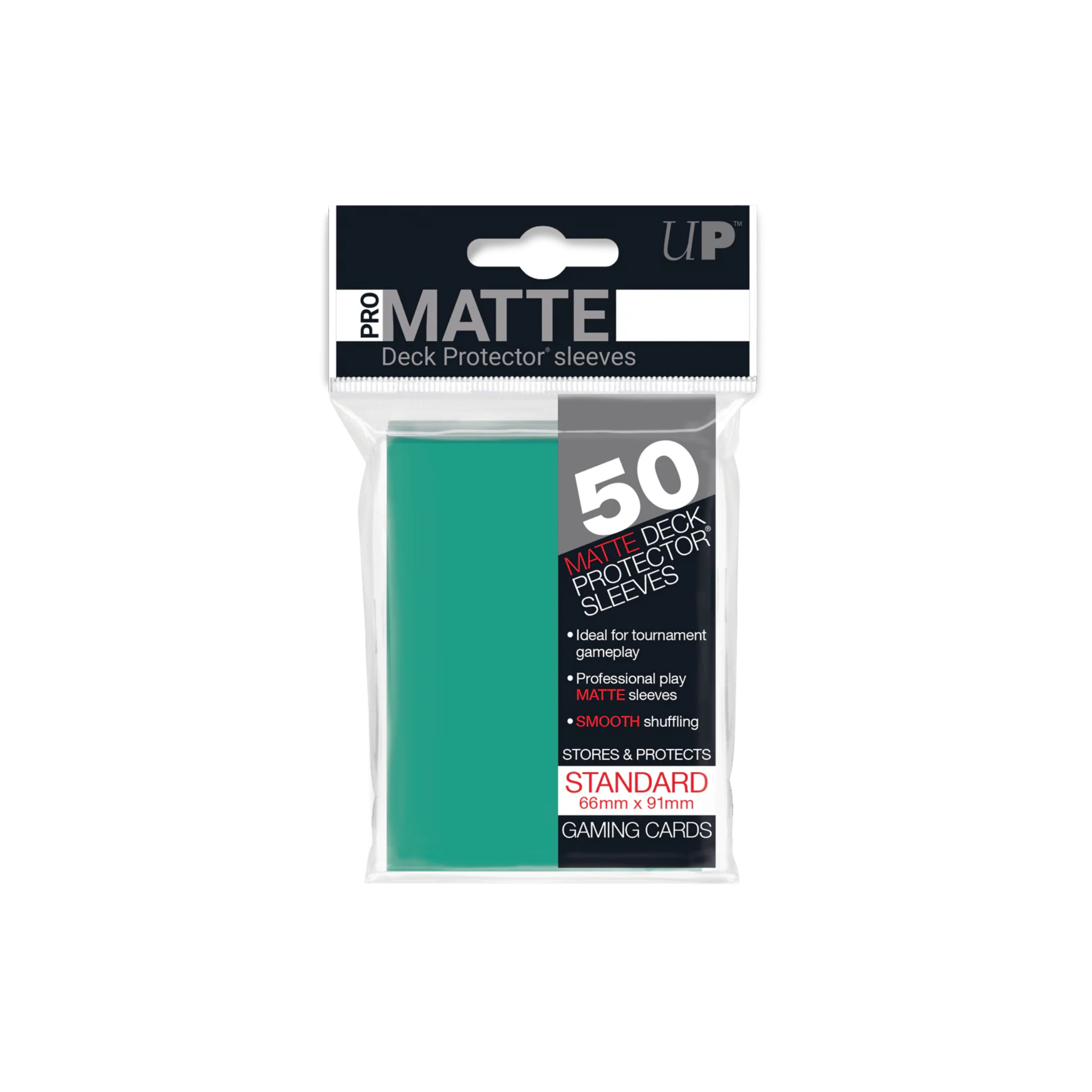 Ultra Pro 2.5" x 3.5" Matte Standard Deck Protector Aqua Sleeves (50 Sleeves)