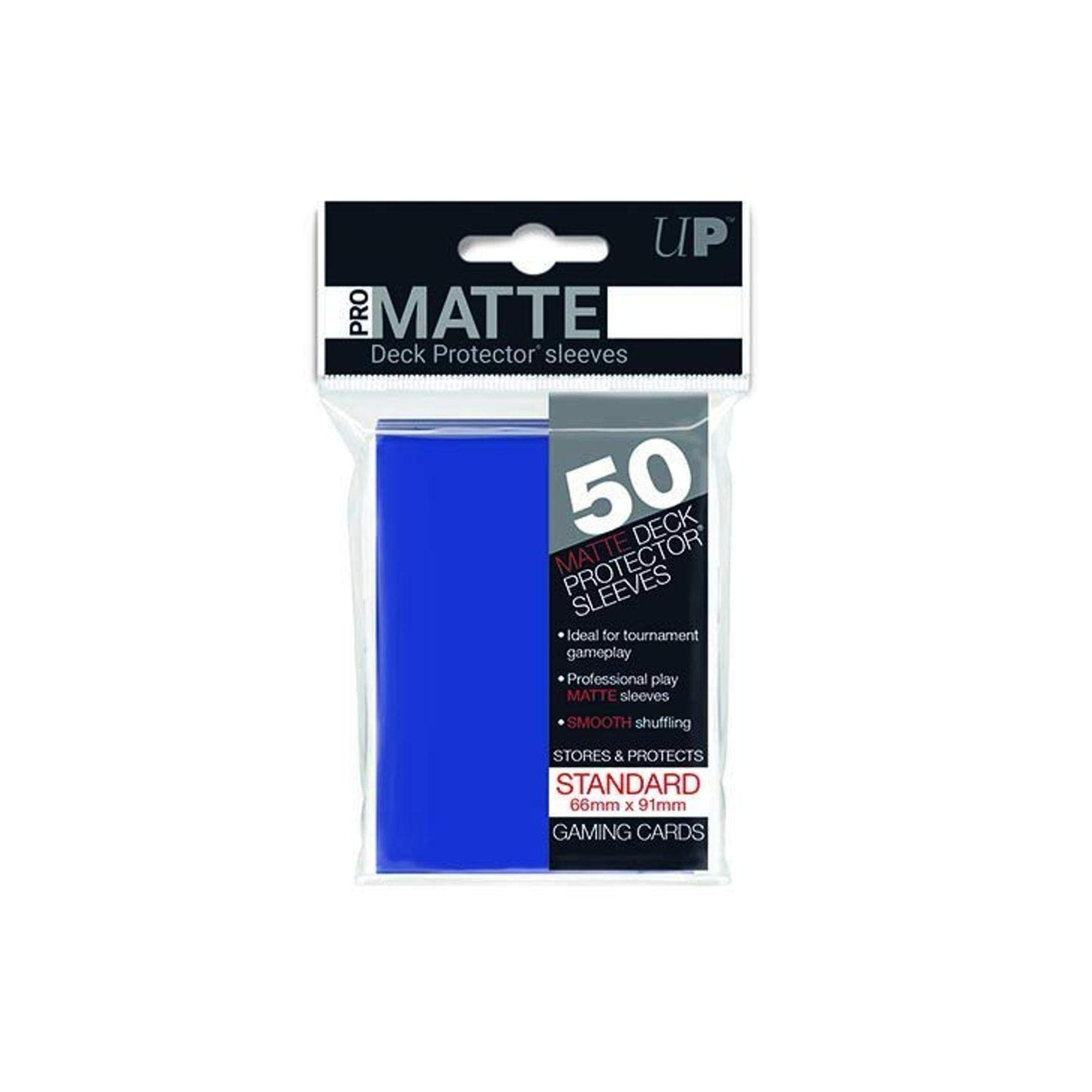 Ultra Pro 2.5" x 3.5" Matte Standard Deck Protector Blue Sleeves (50 Sleeves)